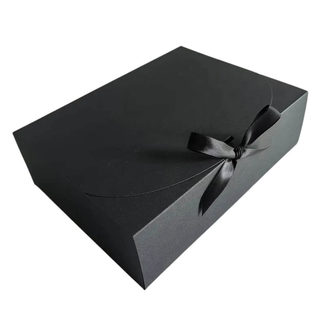 Luxury packaging with sturdy foldable gift boxes in neutral tones