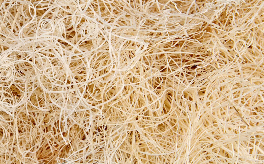 Fine Aspen wood excelsior gift box filler in a natural shredded texture.