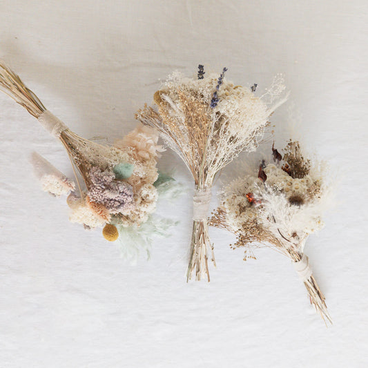 Handcrafted dried flower bouquet for weddings and home decor