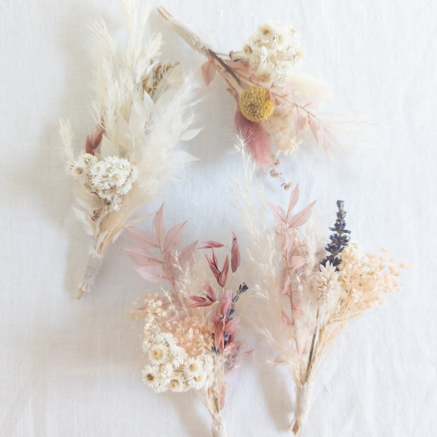 Hand-tied mini bouquets perfect for small decorative vases