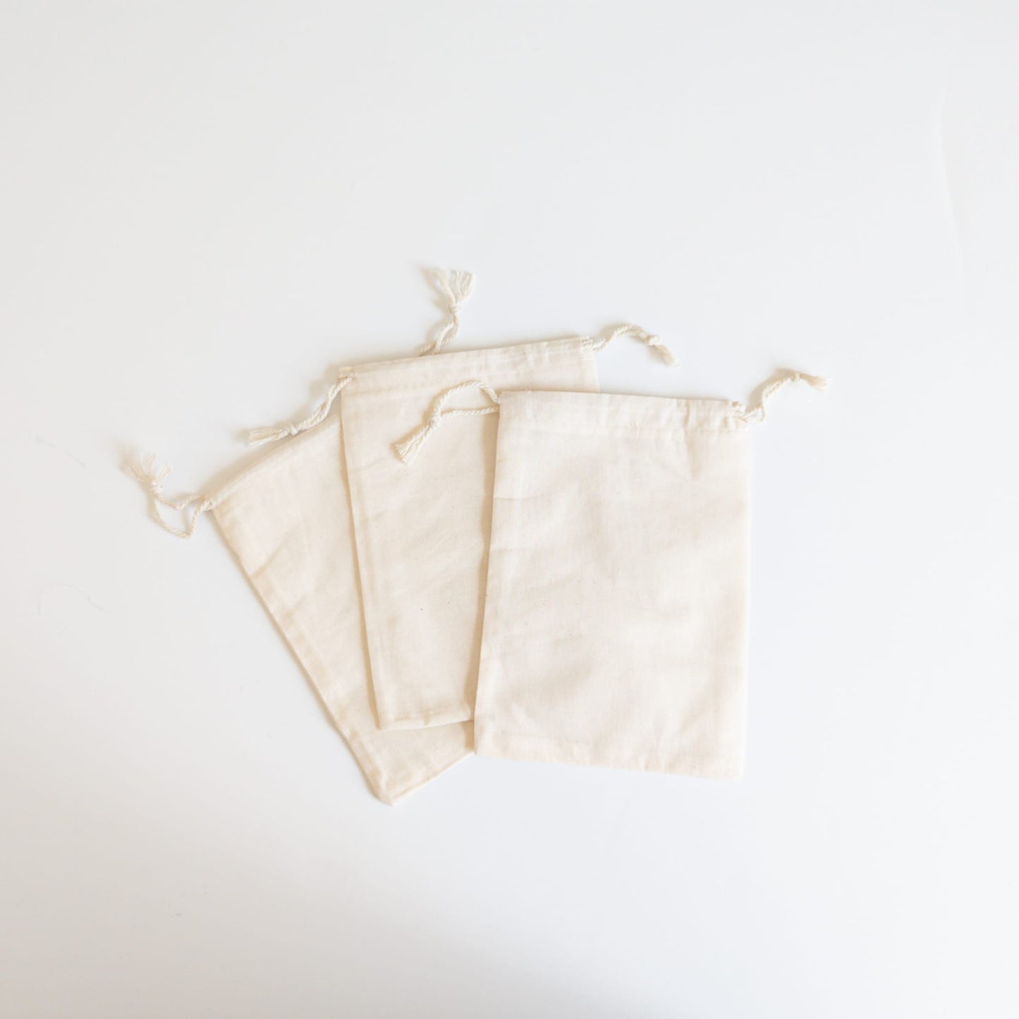 Small Canvas Drawstring Bag - 10 Pieces