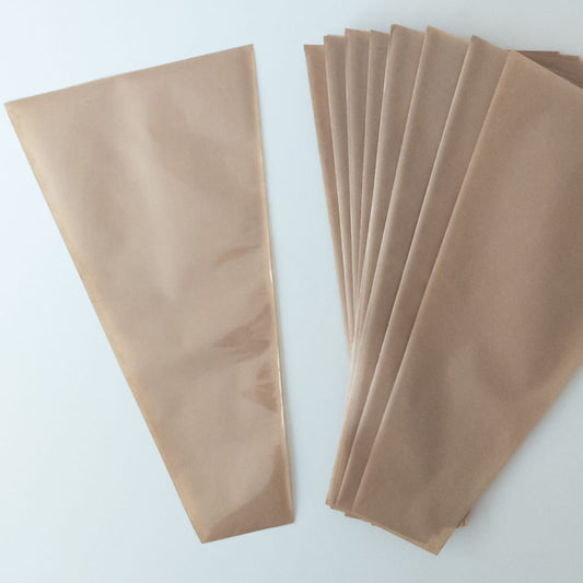 Kraft Flower Bag Packaging - 10 Pieces